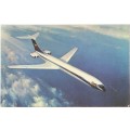 Vintage Post card - Airplane,  Aircraft, BOAC VC10 - Printed in Great Britain