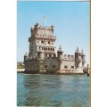 Vintage postcard -- Lisbon -- Tower of Belem, Portugal