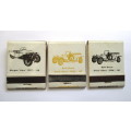 Vintage match books - Rolls Royce `Silver Ghost` &  Morgan `Aero`