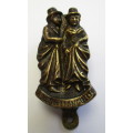 Rare old brass door knocker -- `Ladies of Llangollen` -- Eleanor Butler and Sarah Ponsonby