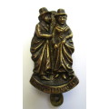 Rare old brass door knocker -- `Ladies of Llangollen` -- Eleanor Butler and Sarah Ponsonby