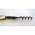Antique, Victorian ? hand carved, mother of pearl, perfume bottle cork screw.