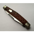 Vintage Henry Boker Premium Stock Knife / Stockman Knife - Bone handle - Germany