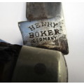 Vintage Henry Boker Premium Stock Knife / Stockman Knife - Bone handle - Germany