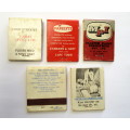 Vintage South African Matchbooks -- Nova Floor Seals / MPI / Chempro / Roof Insulation