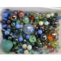 Marble lot - one ice-cream tub of various marbles