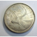 Canada 25 Cents Silver 1965