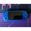 Blue PSP 3000 / Slim with 4GB Memory card and one game