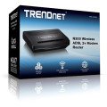 TRENDnet TEW-722BRM N300 Wireless ADSL 2+ Modem Router - Black