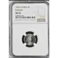 1965 South Africa 5 Cent English 5C NGC MS65