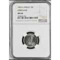 1965 South Africa 10 Cent Afrikaans 10C NGC MS66