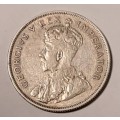 1933 UNION OF SOUTH AFRICA SILVER 2 SHILLINGS (FLORIN)