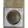 1955 2 shillings silver