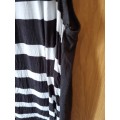 Oakridge black and white striped ladies top