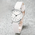 2pcs/set Casual Fashion Quartz Watch Analog PU Leather Wrist Watch & Bracelet