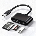 1PC USB C SD Card Reader Adapter Type C Micro SD TF Card Reader Multifunction 7.62 Cm 1 OTG Adapter