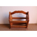 Vintage Solid Wood Magazine Holder in Great Condition