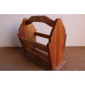 Vintage Solid Wood Magazine Holder in Great Condition