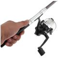 Mini Telescopic Portable Pocket Pen Shape Aluminum Alloy Fishing Rod Reel Line set