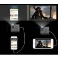 Portable Video Projector - 16:9 Media Player for Smart Phones and Home Theater Cinemas