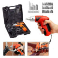 45 Piece Cordless Screwdriver Set in Sturdy Carry Case