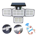 Integrated Solar Wall Lamp With 4 Rotatable Heads - WITH REMOTE