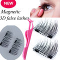 4Pcs/Set Magnetic 3D Eyelashes + FREE EYELASH APPLICATOR TWEEZER