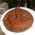 An Unusual  Leather Tan Handbag.