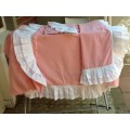 A Vintage Pink Duvet Cover with 1 Lge Pillow Case and 1 Small one. Single or 3/4 Bed.