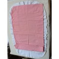 A Vintage Pink Duvet Cover with 1 Lge Pillow Case and 1 Small one. Single or 3/4 Bed.