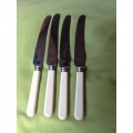 Four Lovely Large Bone Handle Knives.  Carris Miller & Co. Sheffield.