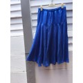 A Pretty Blue Skirt with an Elastic Waist.  Size : Large.
