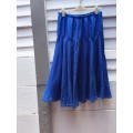 A Pretty Blue Skirt with an Elastic Waist.  Size : Large.