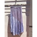 A Pale Blue Skirt in Velveteen and Satin.  Size : 34/36.