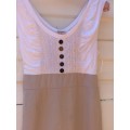 A Pretty Cream and Beige Dress,  Label :  Identity,  Size :40.