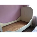 A Beautiful Vintage Sturdy Wooden Single Bed with Lovely Detail.