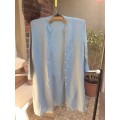A Pale Turquoise Jacket, Size 10, 100% Linnen, Label : BODEN.
