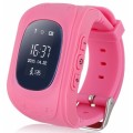 Pink Q50 kids GPS tracking smartwatch