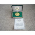 TRANSKEI 1976-INDEPENDENCE MEDALLION  40gram 18 GOLD UNCIRCULATED  LIMITED 1302/2000 READ BELOW