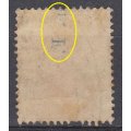 OFS-ONE SHILLING " T.F. " OVERPRINT AND SIMILAR ON THE BACK-SEE BELOW !!