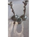 STUNNING !!!  CANDLE STICKS SET 1.4 Kgs MADE IN ENGLAND SILVER PLATED