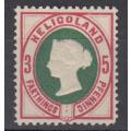 HELIGOLAND-SG 13 SUPERB MINT WITH HAND STAMP  27 POUNDS PLUS
