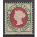 HELIGOLAND-SG 11 SUPERB MINT WITH TWO HAND STAMPS !!!!!!!!!!  20 POUNDS PLUS