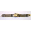 Marquizite and crome working ladies watch. 18 cm x 1.5 cm