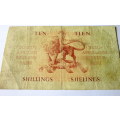 1959 10 shillings banknote.