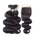Brazilian Hair Body Wave Bundles With Closure (10inches + 8inch Closure)