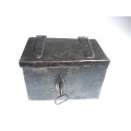 Antique cast iron strong box with key, working!
