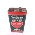 Vintage Red Heart WM Penn metal motor oil can