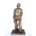 Brass miner figurine, height 18 cm