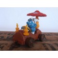 40232 Log Car Smurf, Vintage Smurfs figure, Shipping will only be charged once!